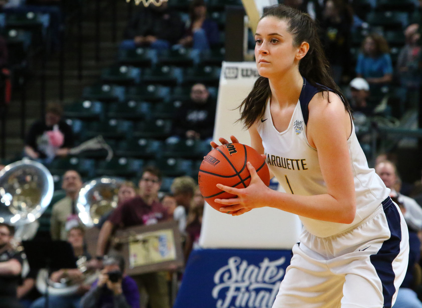 Gallery: Girls Basketball State Finals: Marquette Catholic vs. Vincennes Rivet